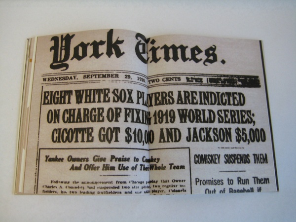 1919 Black Sox World Series. 